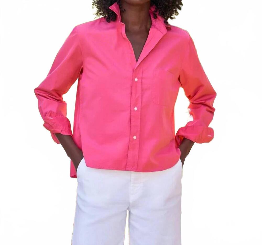 NEW FRANK & EILEEN untuckable button up shirt in magenta